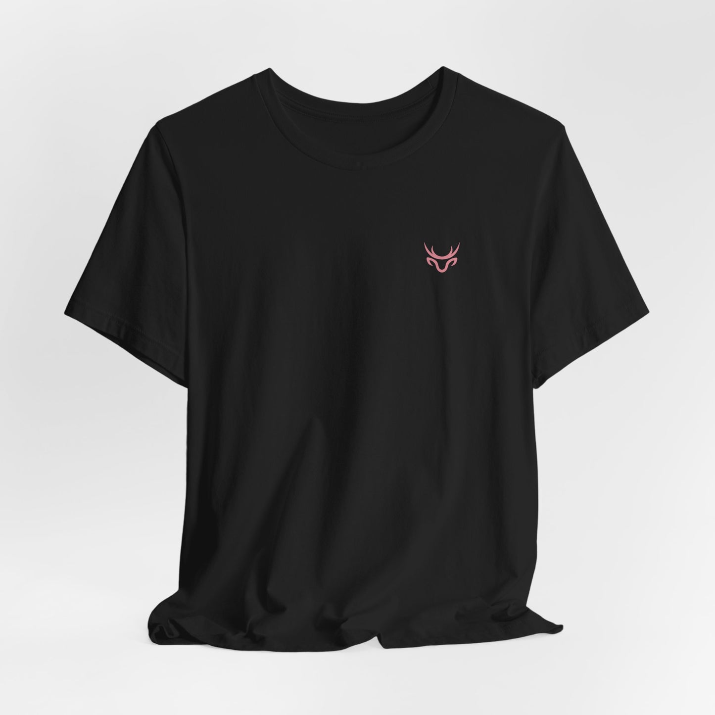 Bow Back Tee — Pink Vintage Ribbon "PRAERIE" Graphic T-Shirt