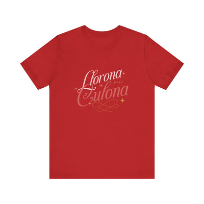 Corona Cubana Script Tee — Retro Cuban Text Graphic T-Shirt