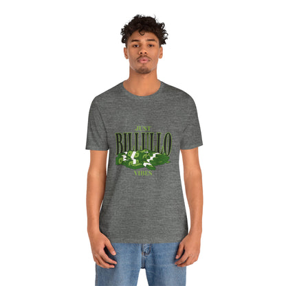 Just Billullo Vibes Tee — Green Camo Money Graphic T-Shirt