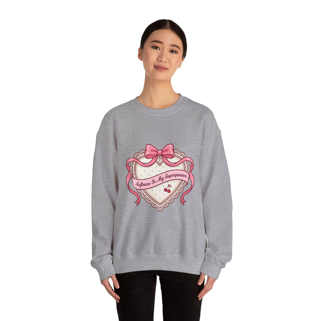 Selflove Heart Ribbon Sweatshirt | Coquette, bowcore, pastel
