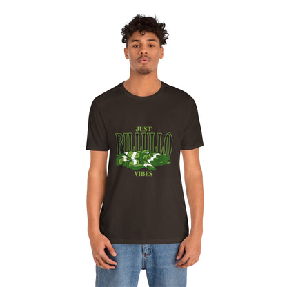 Just Billullo Vibes Tee — Green Camo Money Graphic T-Shirt
