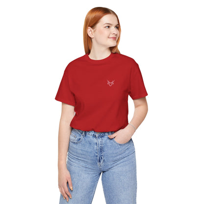 Bow Back Tee — Pink Vintage Ribbon "PRAERIE" Graphic T-Shirt