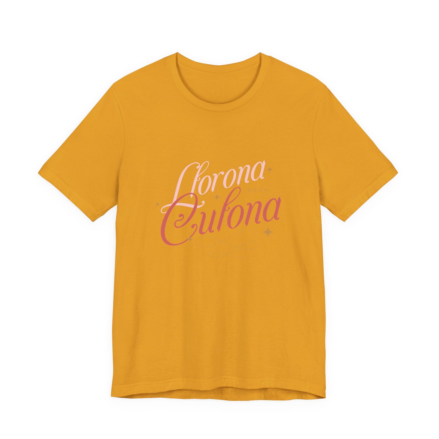 Corona Cubana Script Tee — Retro Cuban Text Graphic T-Shirt