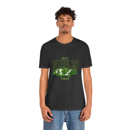 Just Billullo Vibes Tee — Green Camo Money Graphic T-Shirt