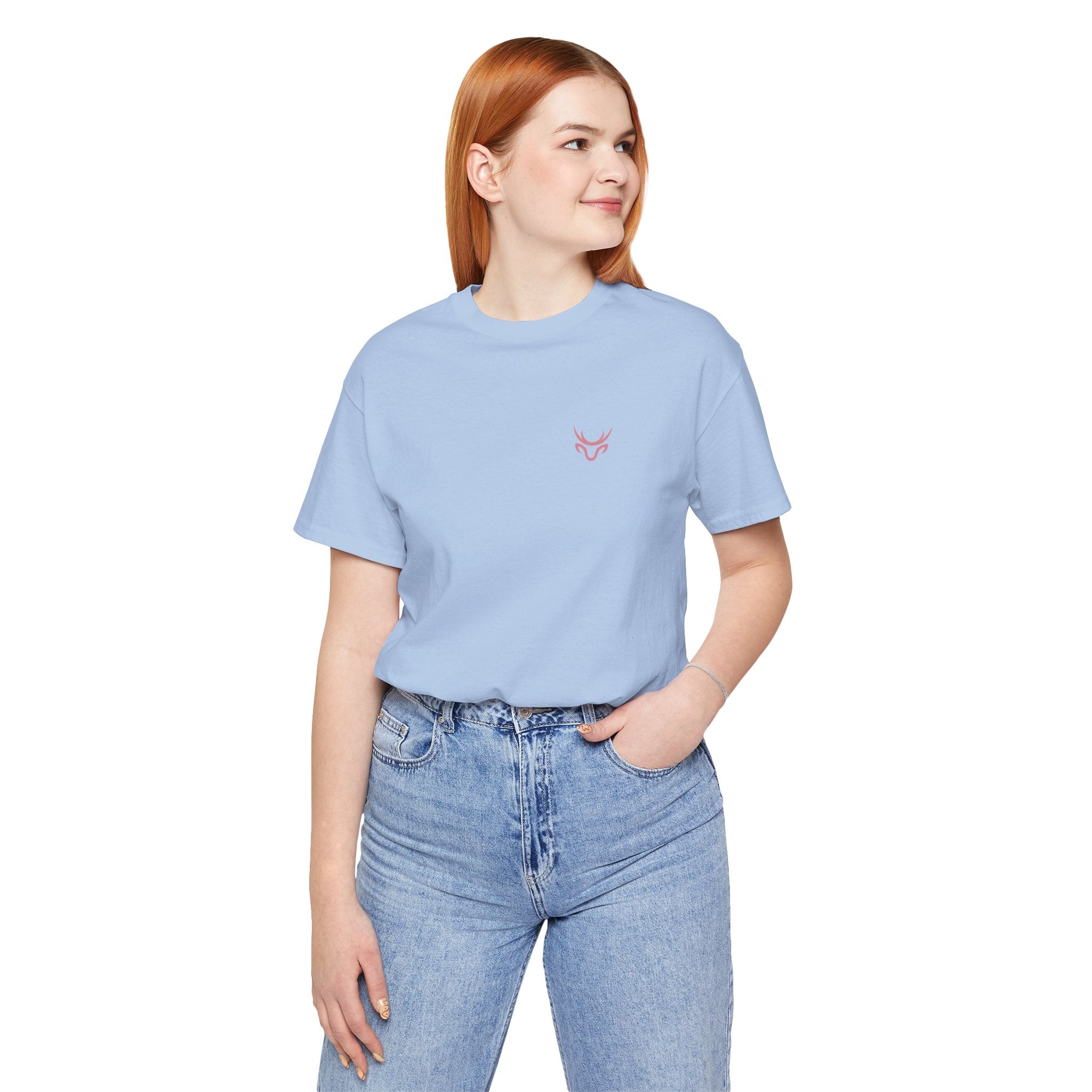 Bow Back Tee — Pink Vintage Ribbon "PRAERIE" Graphic T-Shirt