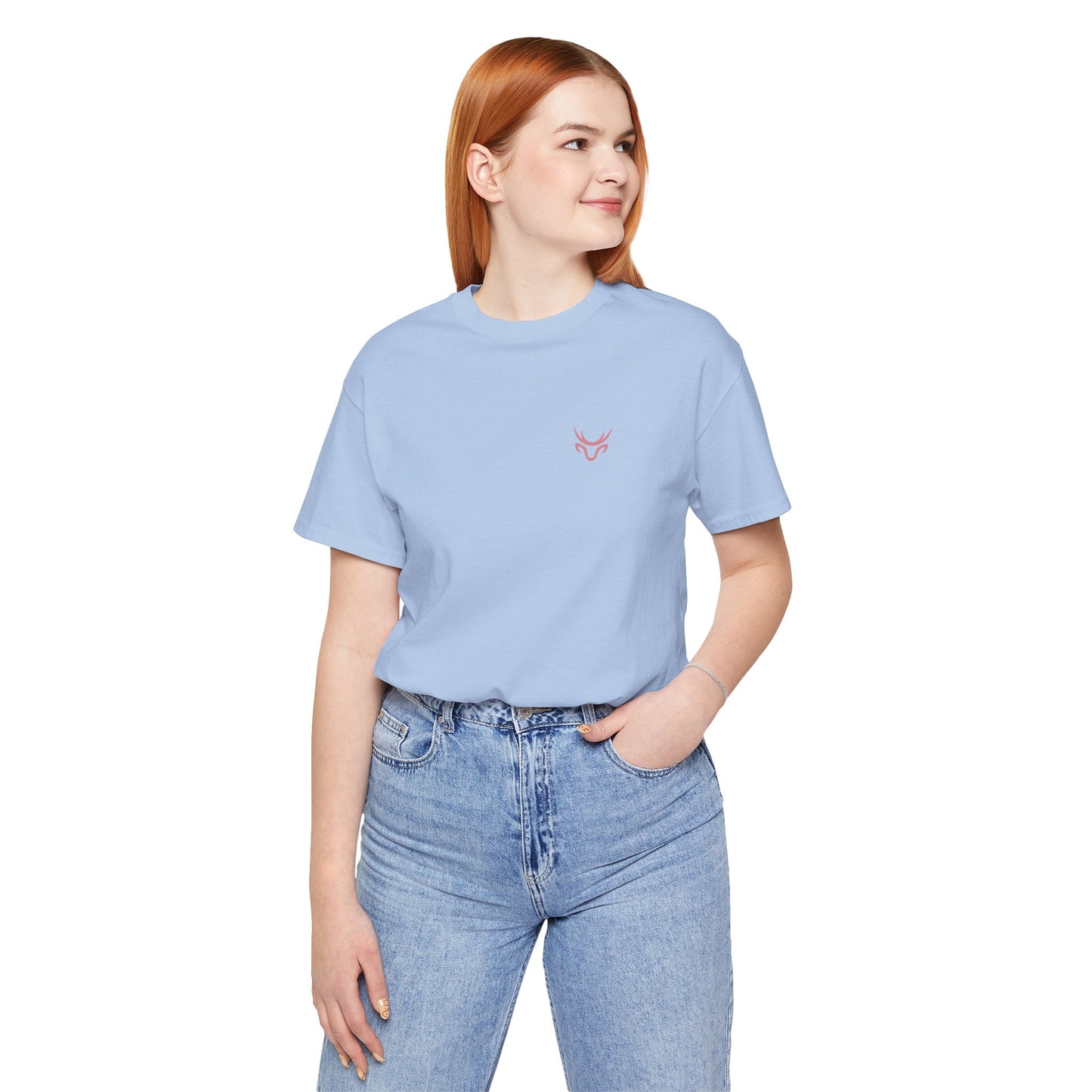 Bow Back Tee — Pink Vintage Ribbon "PRAERIE" Graphic T-Shirt