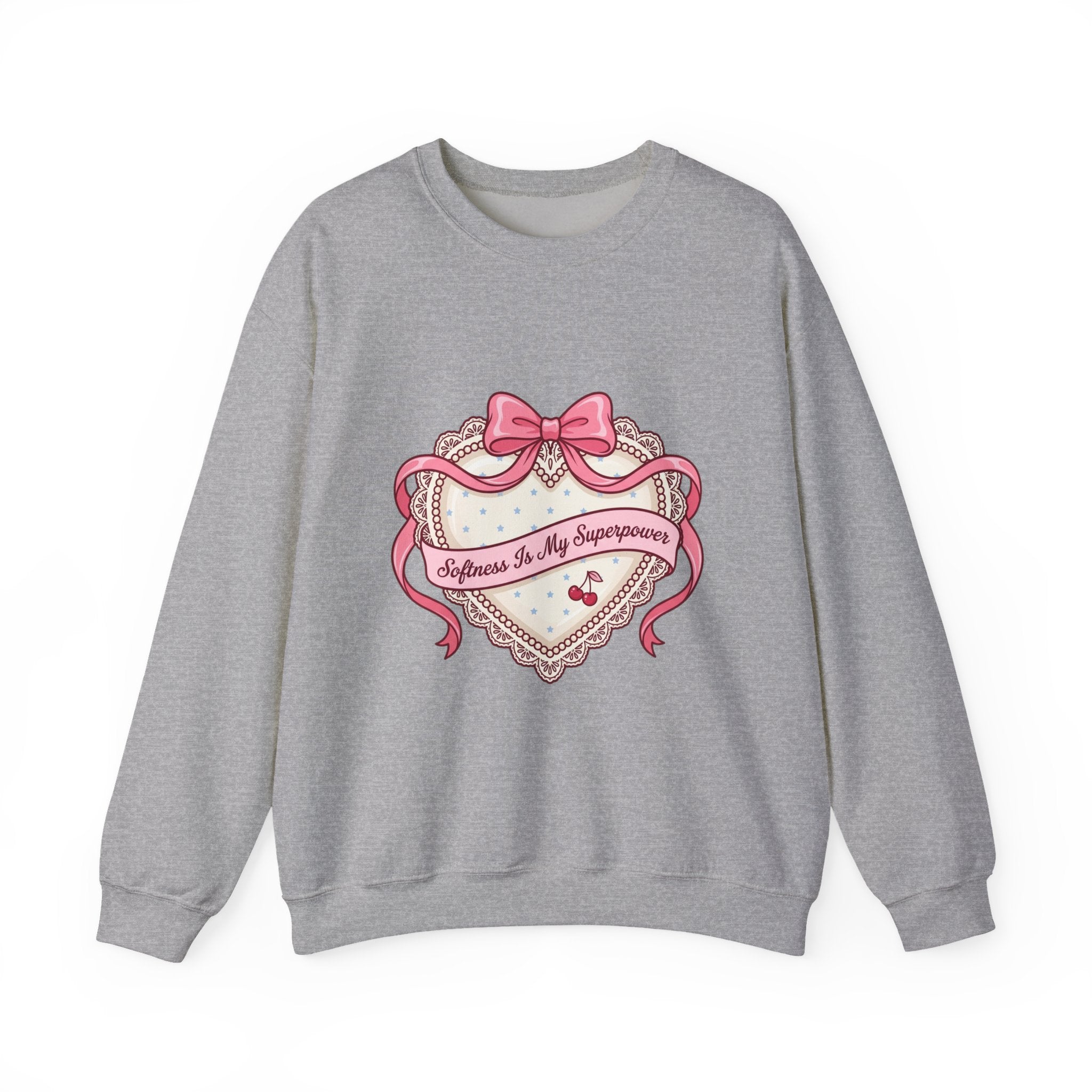 Selflove Heart Ribbon Sweatshirt | Coquette, bowcore, pastel