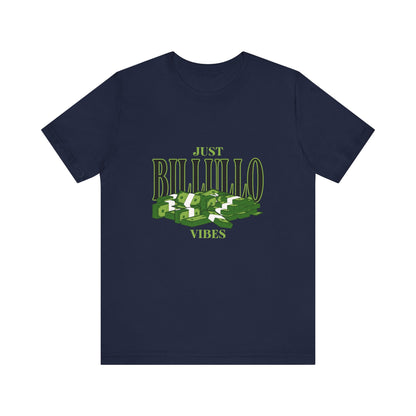 Just Billullo Vibes Tee — Green Camo Money Graphic T-Shirt