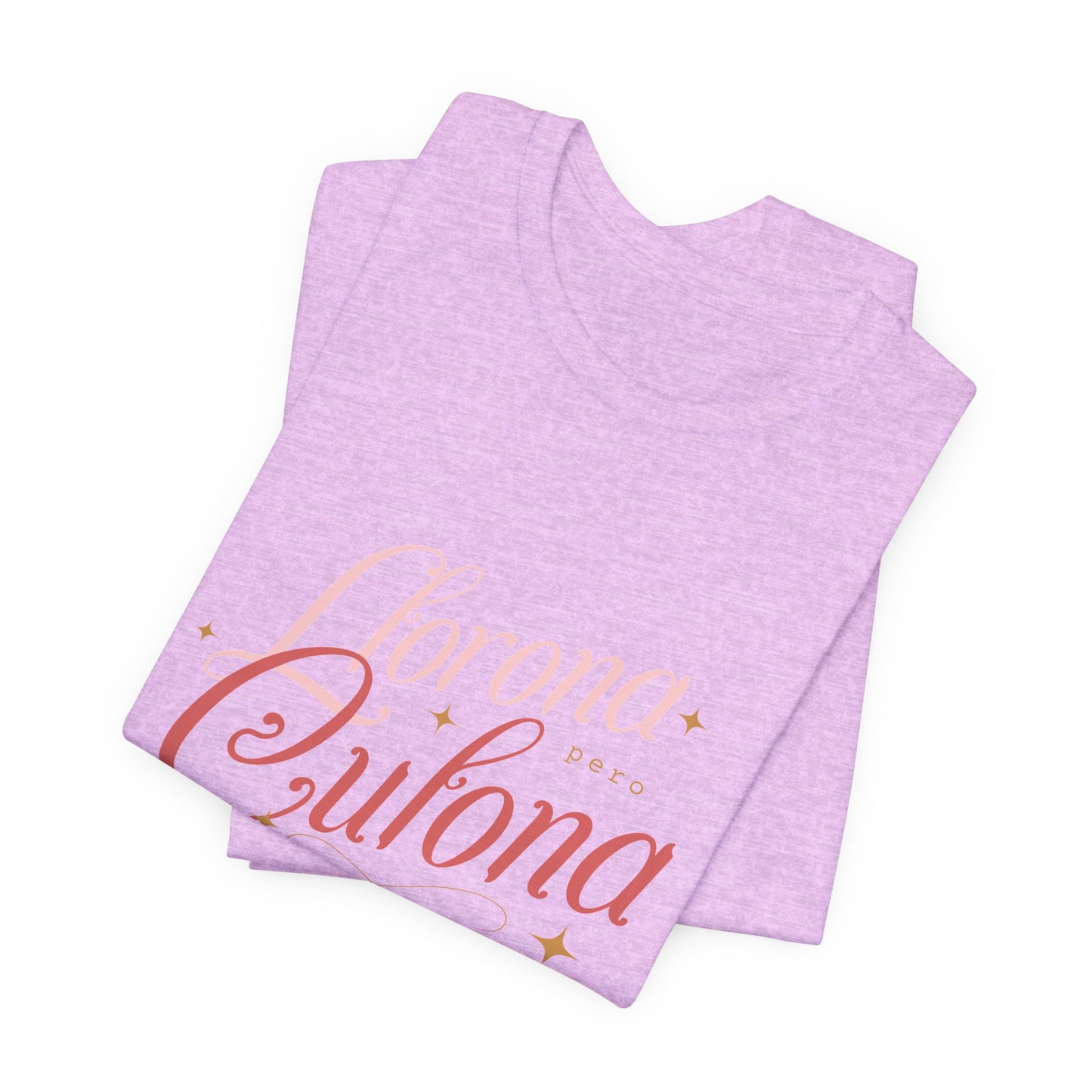 Corona Cubana Script Tee — Retro Cuban Text Graphic T-Shirt