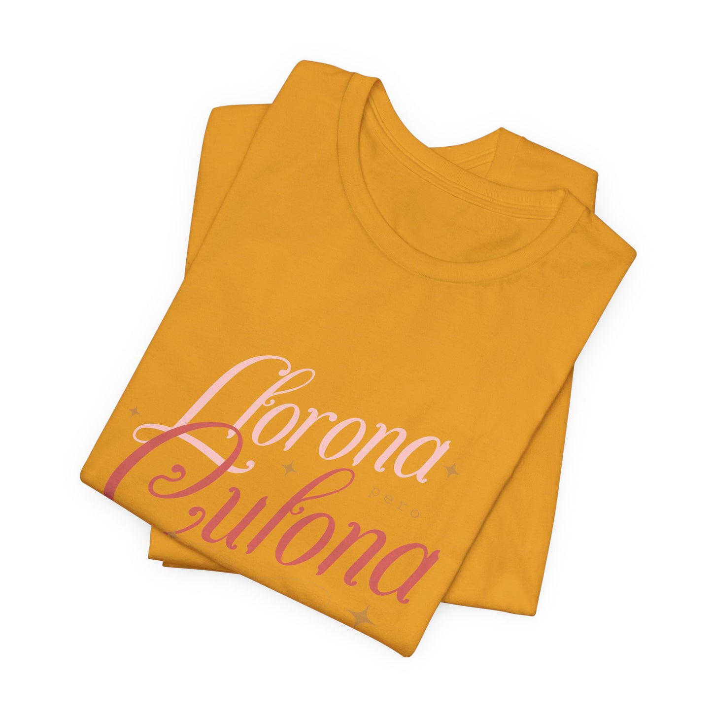 Corona Cubana Script Tee — Retro Cuban Text Graphic T-Shirt