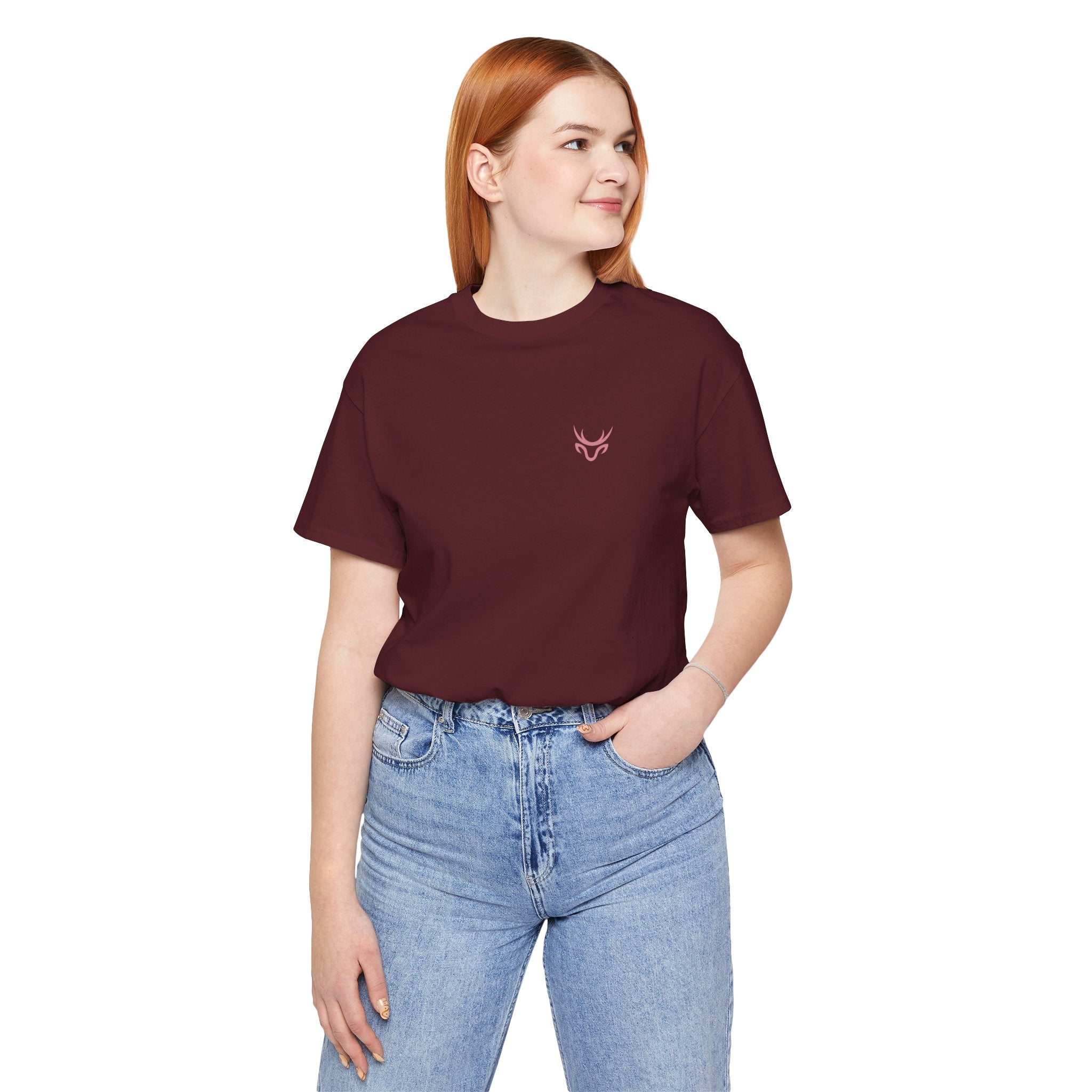 Bow Back Tee — Pink Vintage Ribbon "PRAERIE" Graphic T-Shirt