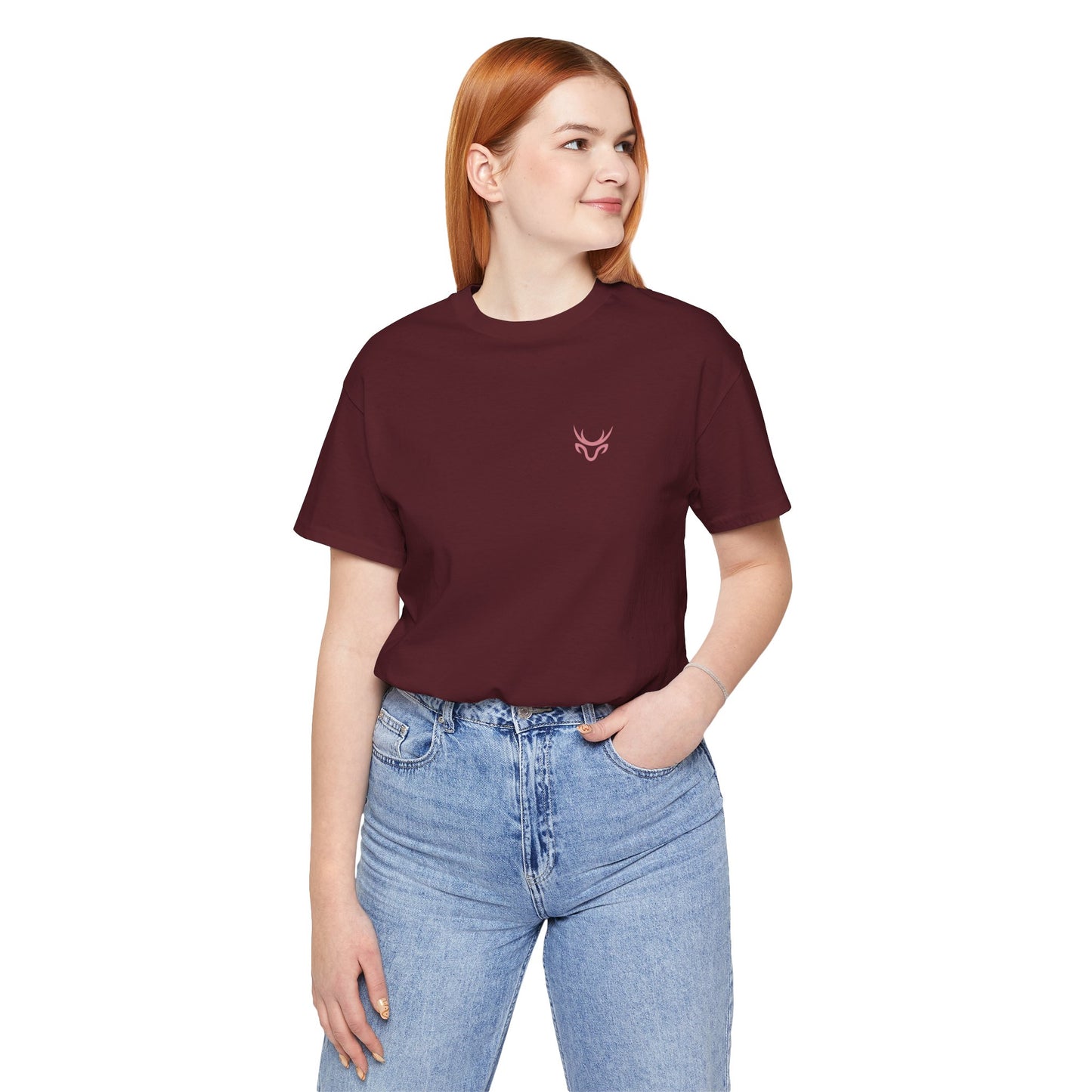 Bow Back Tee — Pink Vintage Ribbon "PRAERIE" Graphic T-Shirt