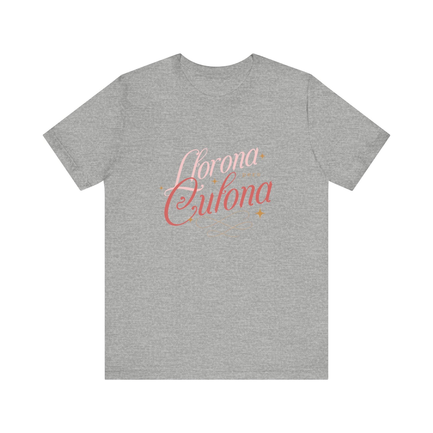 Corona Cubana Script Tee — Retro Cuban Text Graphic T-Shirt