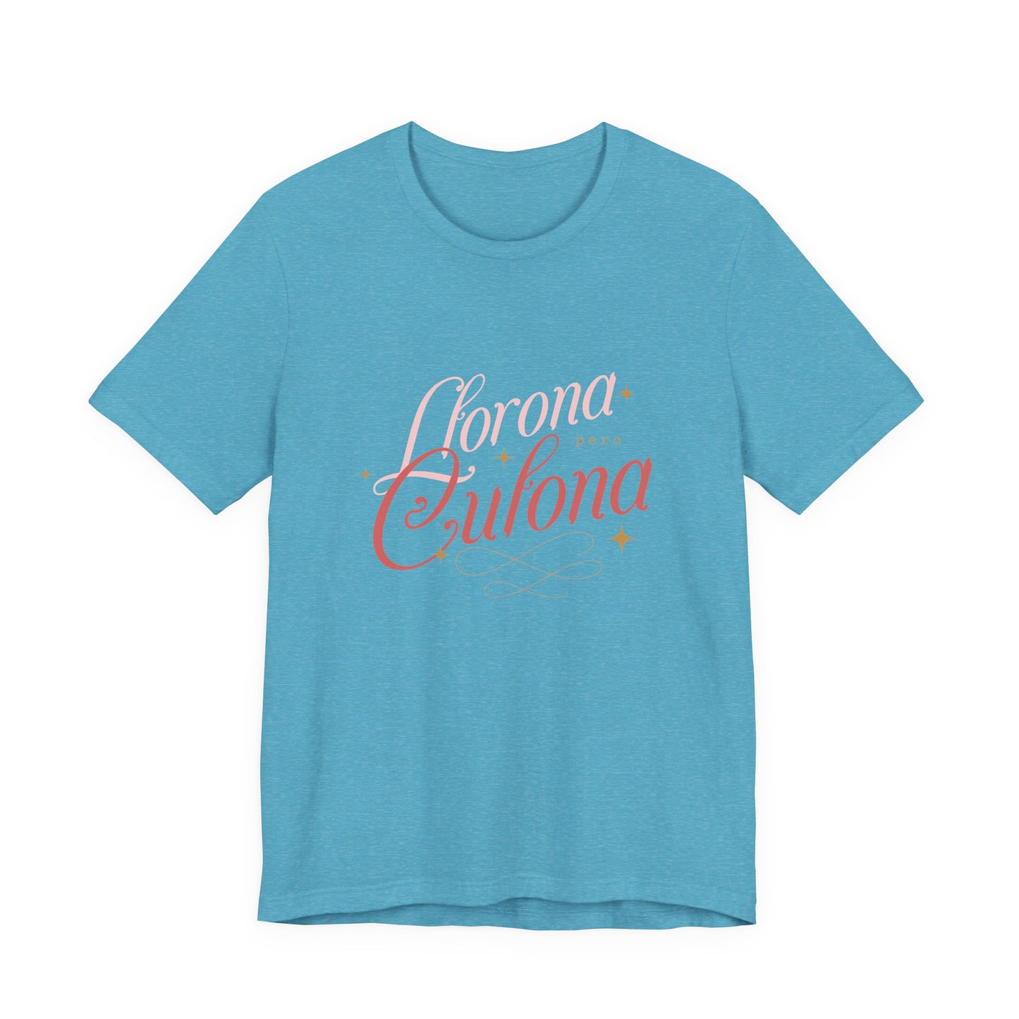 Corona Cubana Script Tee — Retro Cuban Text Graphic T-Shirt