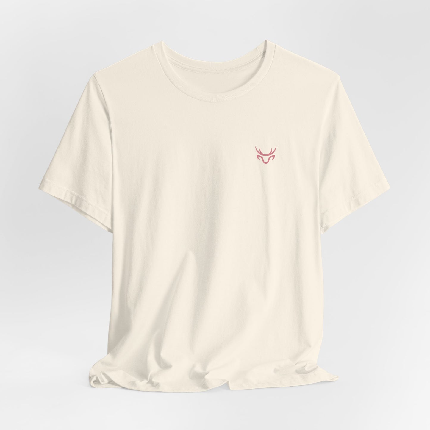 Bow Back Tee — Pink Vintage Ribbon "PRAERIE" Graphic T-Shirt
