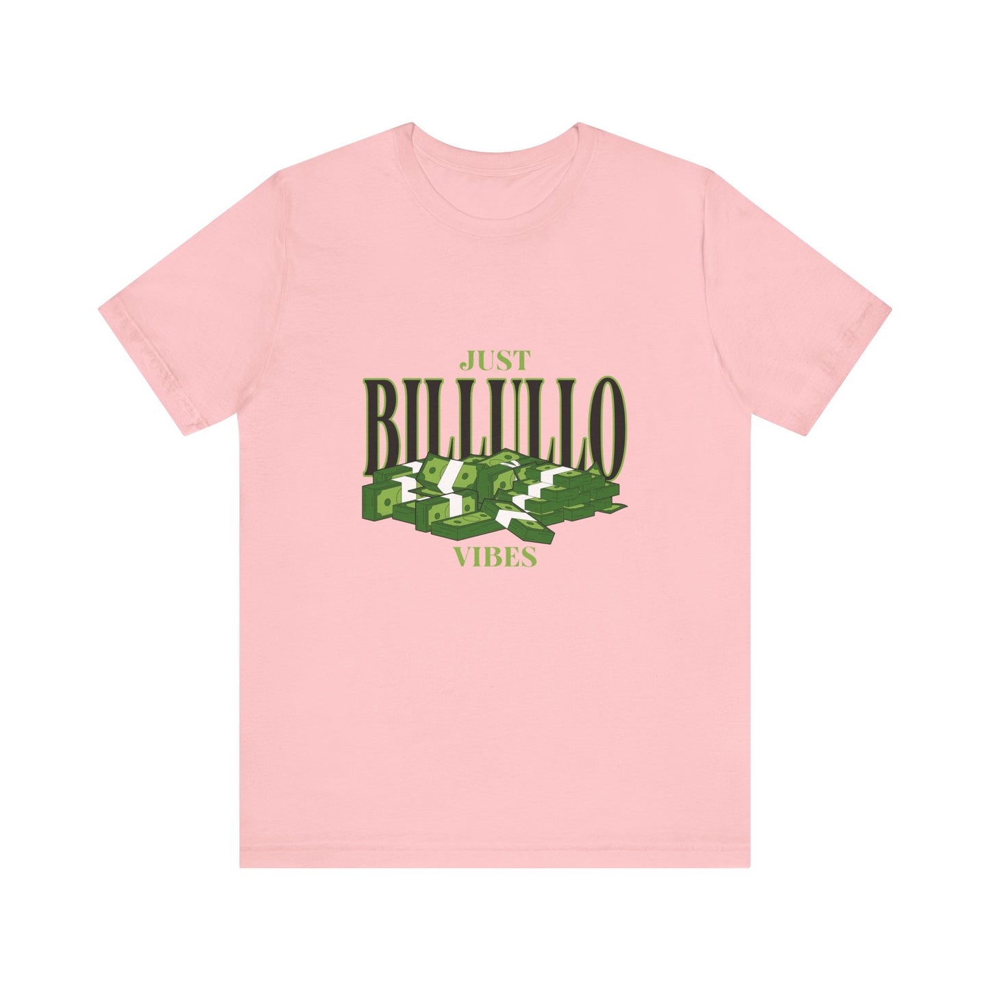 Just Billullo Vibes Tee — Green Camo Money Graphic T-Shirt