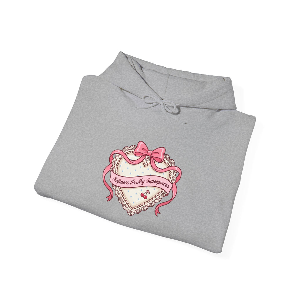 Dainty Ribbon Heart Hoodie | Coquette, pastel bowcore sweatshirt