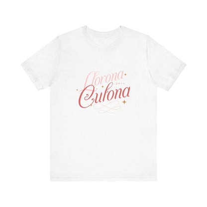 Corona Cubana Script Tee — Retro Cuban Text Graphic T-Shirt
