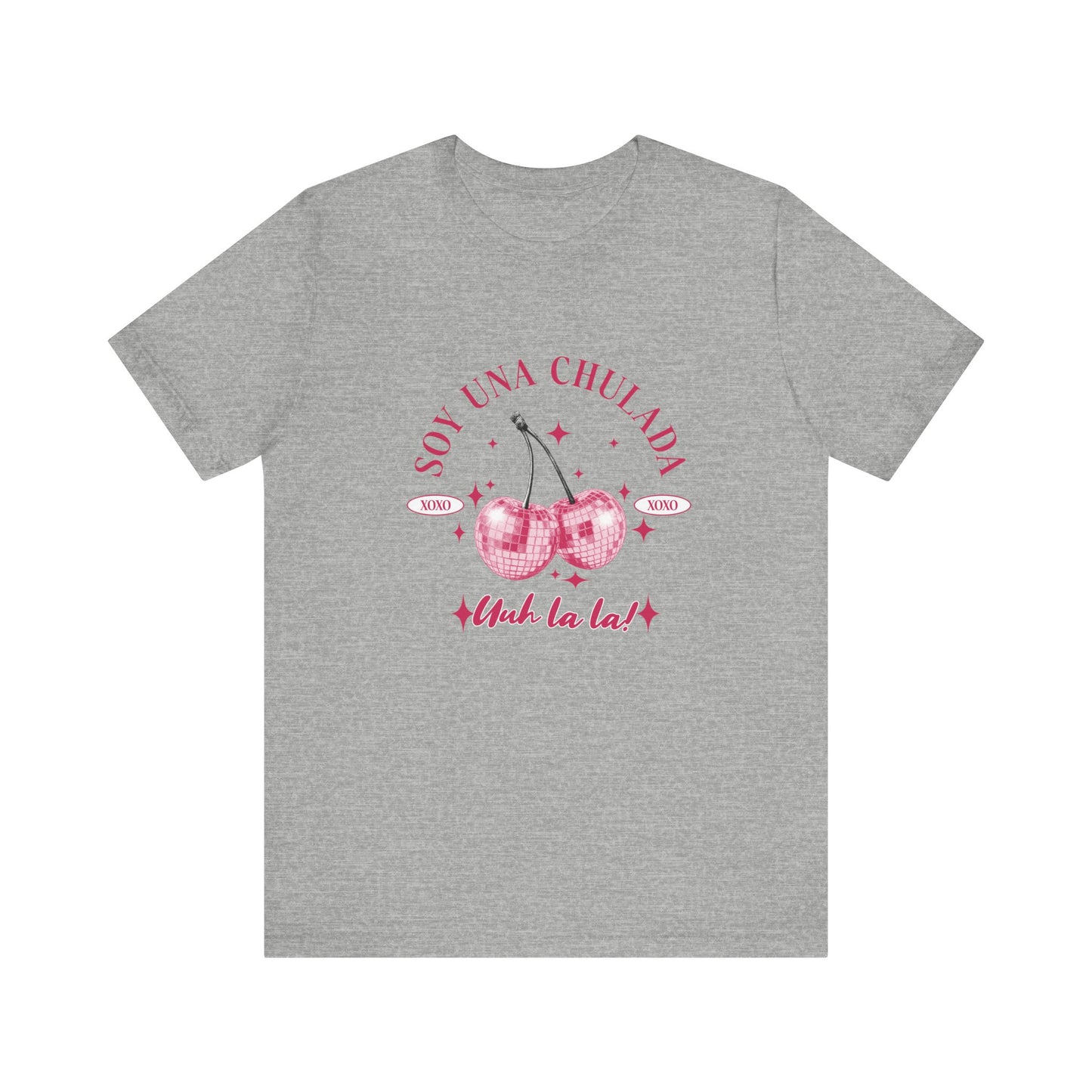 Soy Una Chulada Cherry Tee — Sparkling Pink Disco Cherries "Uh La La" T‑Shirt