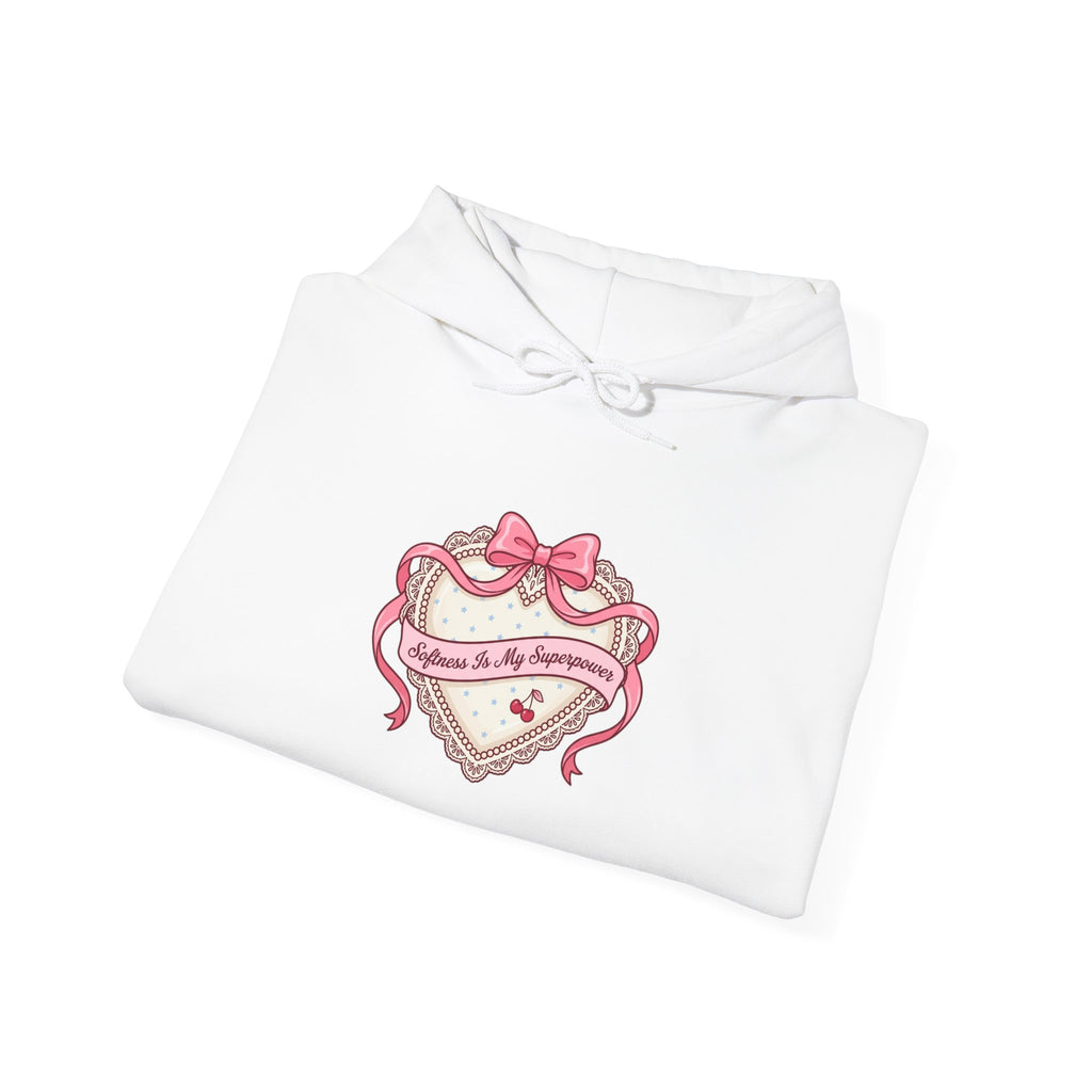 Dainty Ribbon Heart Hoodie | Coquette, pastel bowcore sweatshirt