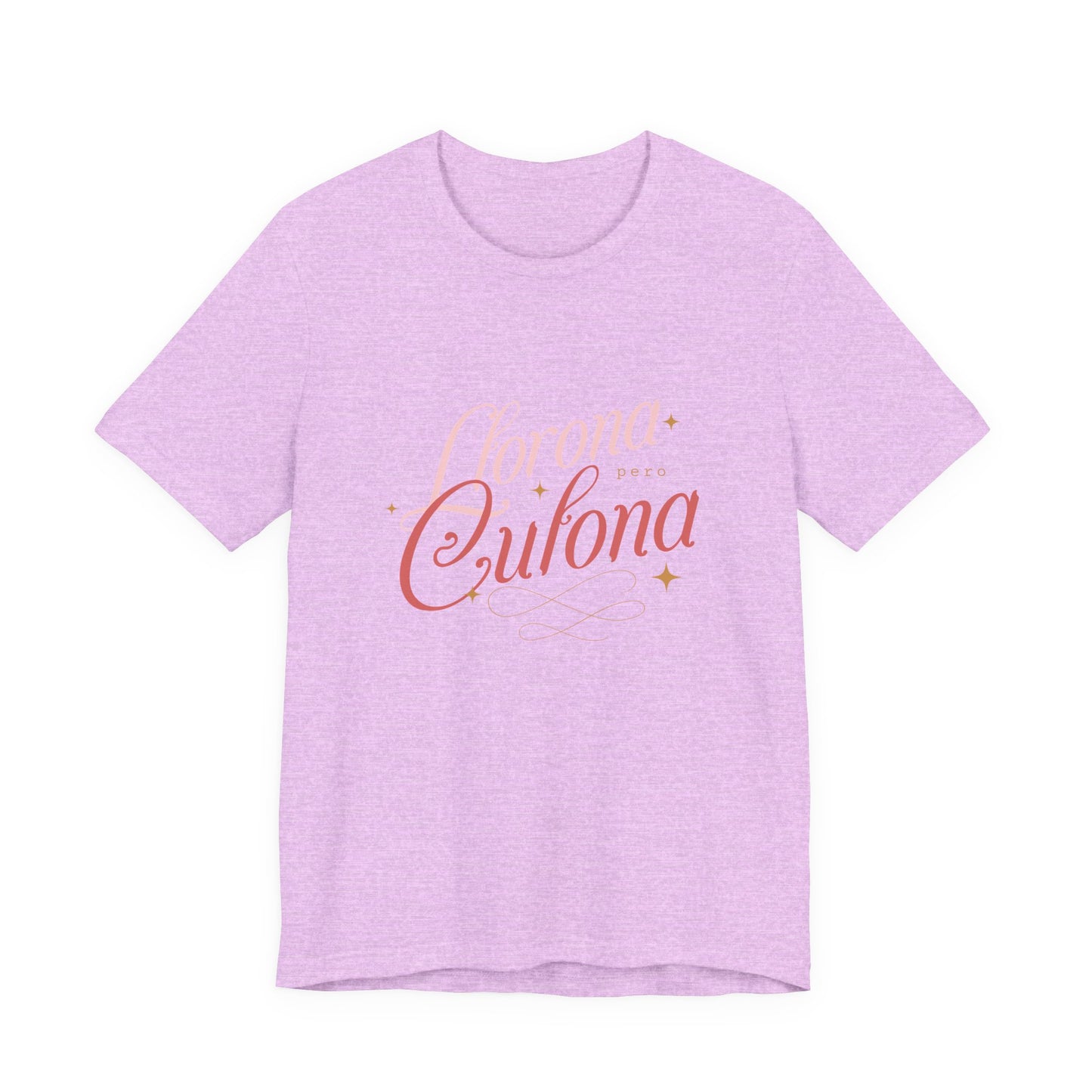 Corona Cubana Script Tee — Retro Cuban Text Graphic T-Shirt