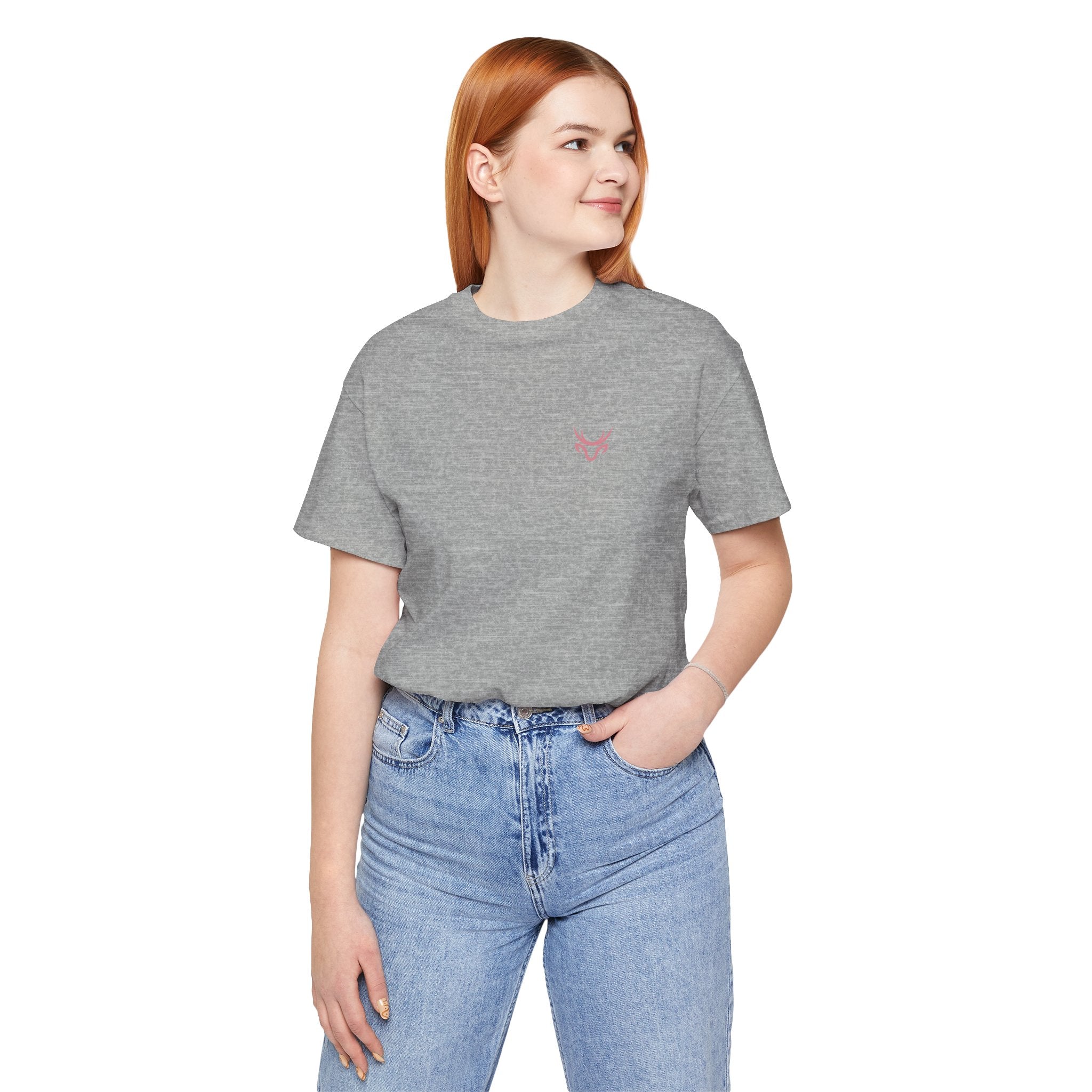 Bow Back Tee — Pink Vintage Ribbon "PRAERIE" Graphic T-Shirt