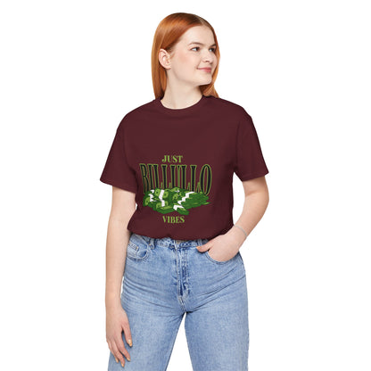 Just Billullo Vibes Tee — Green Camo Money Graphic T-Shirt