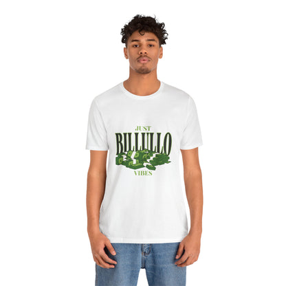Just Billullo Vibes Tee — Green Camo Money Graphic T-Shirt