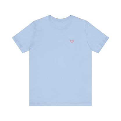 Bow Back Tee — Pink Vintage Ribbon "PRAERIE" Graphic T-Shirt