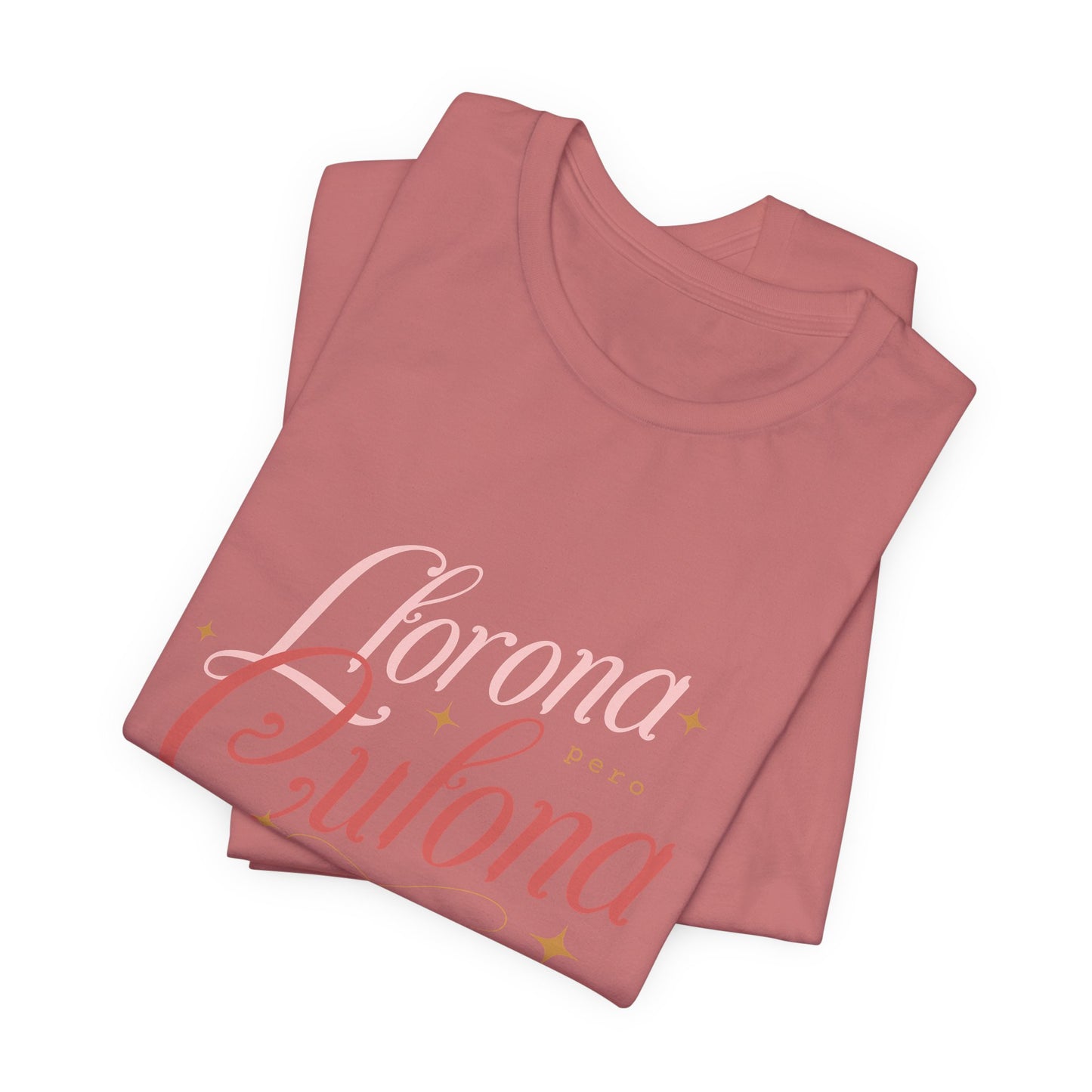 Corona Cubana Script Tee — Retro Cuban Text Graphic T-Shirt