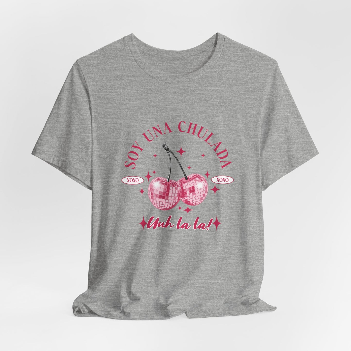 Soy Una Chulada Cherry Tee — Sparkling Pink Disco Cherries "Uh La La" T‑Shirt