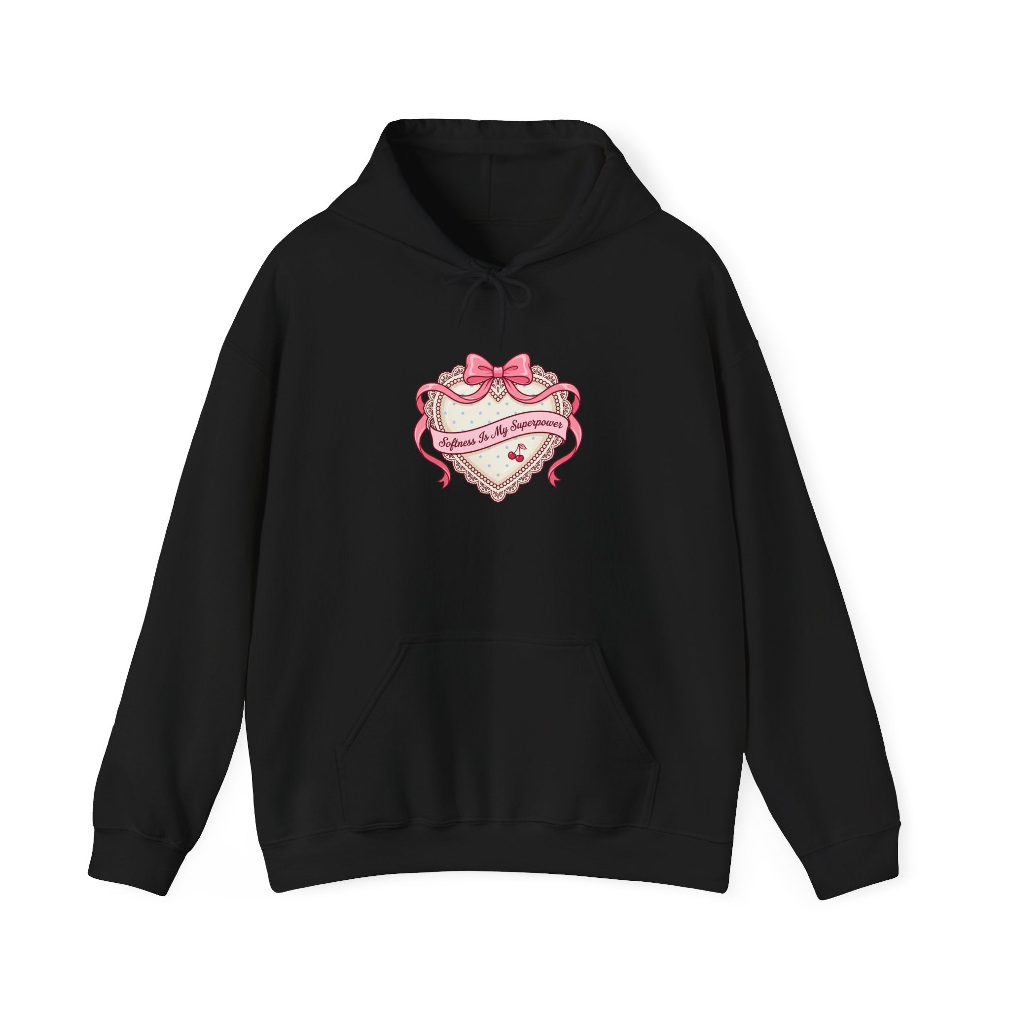 Dainty Ribbon Heart Hoodie | Coquette, pastel bowcore sweatshirt