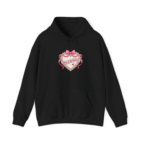 Dainty Ribbon Heart Hoodie | Coquette, pastel bowcore sweatshirt