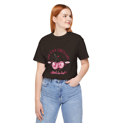 Soy Una Chulada Cherry Tee — Sparkling Pink Disco Cherries "Uh La La" T‑Shirt