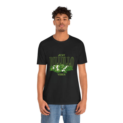 Just Billullo Vibes Tee — Green Camo Money Graphic T-Shirt