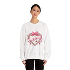 Selflove Heart Ribbon Sweatshirt | Coquette, bowcore, pastel