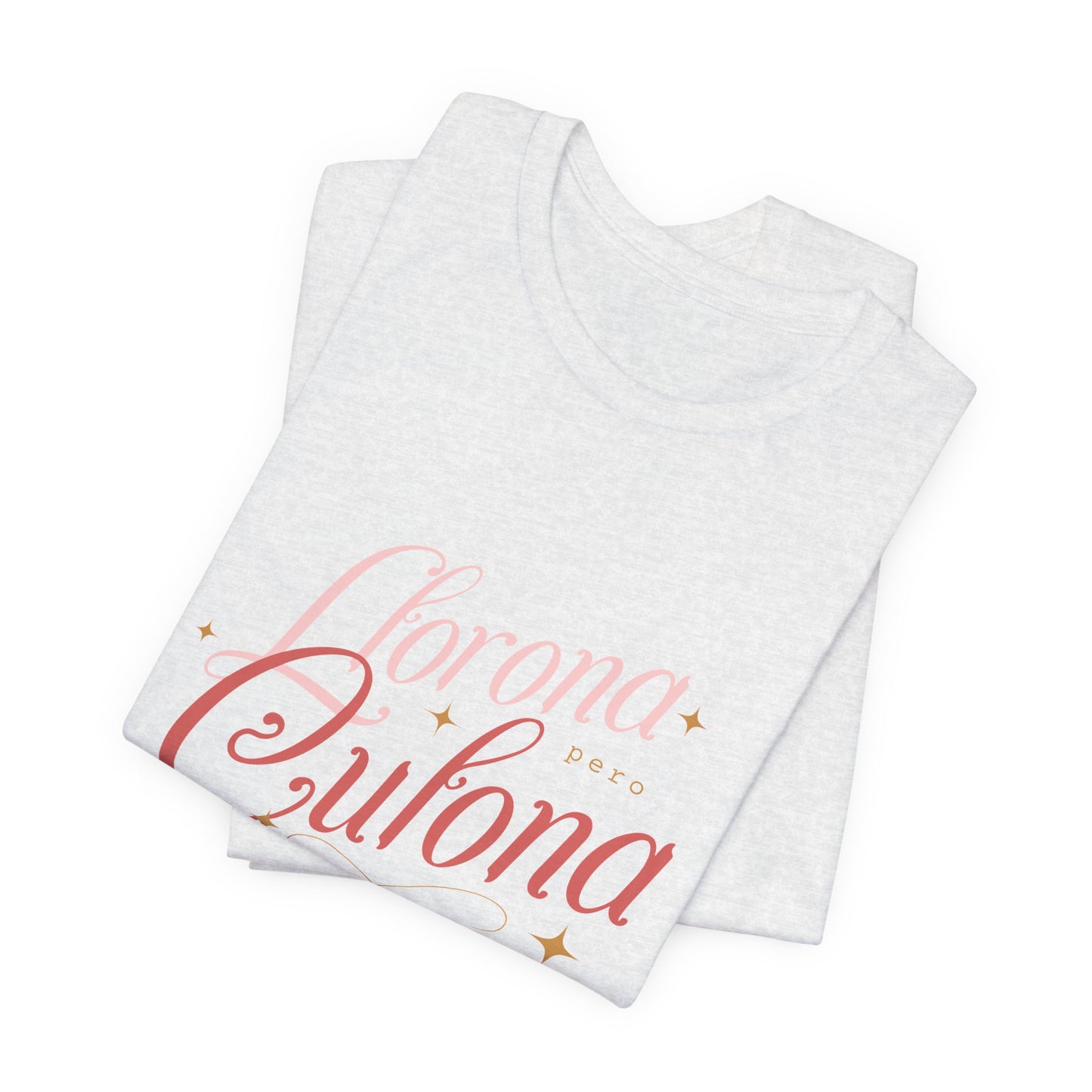 Corona Cubana Script Tee — Retro Cuban Text Graphic T-Shirt
