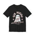 Good Vibes Ghost Tee – "Sin Miedo" Cute Pastel Graphic T-Shirt