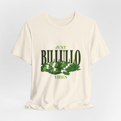 Just Billullo Vibes Tee — Green Camo Money Graphic T-Shirt
