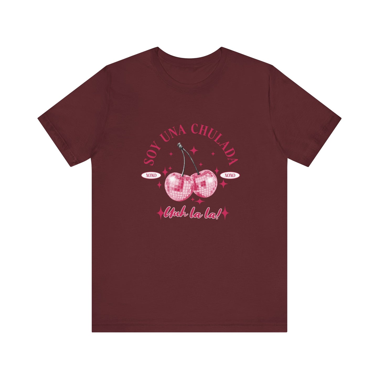Soy Una Chulada Cherry Tee — Sparkling Pink Disco Cherries "Uh La La" T‑Shirt