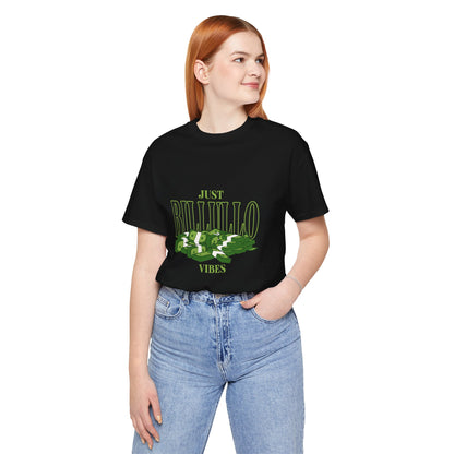Just Billullo Vibes Tee — Green Camo Money Graphic T-Shirt