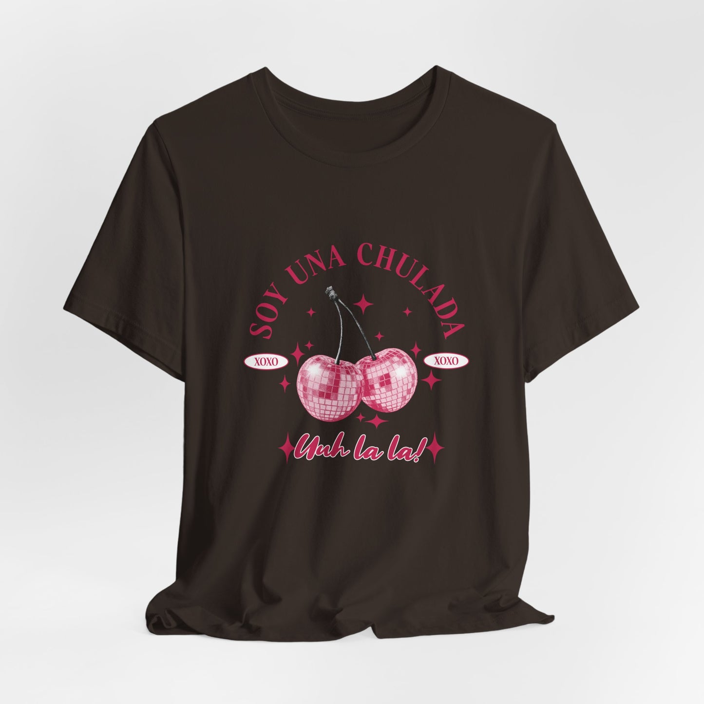 Soy Una Chulada Cherry Tee — Sparkling Pink Disco Cherries "Uh La La" T‑Shirt
