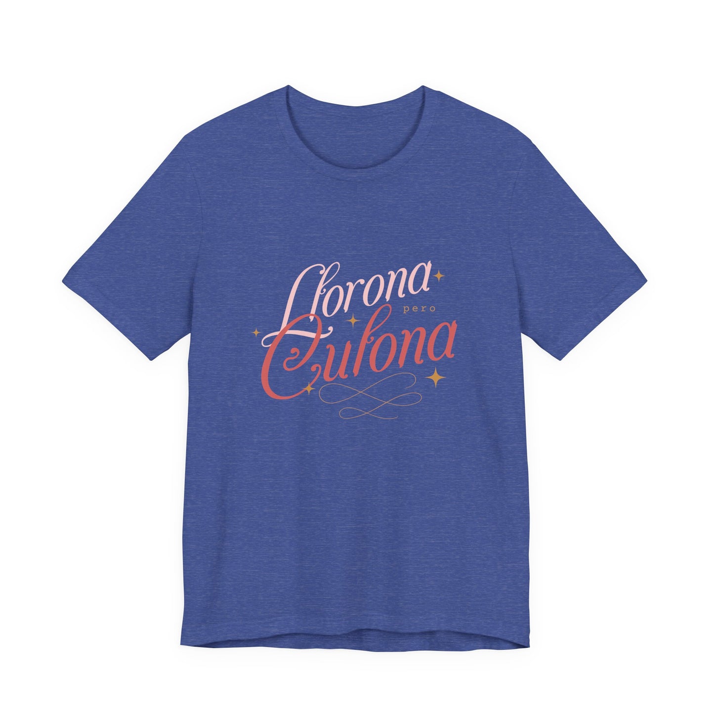 Corona Cubana Script Tee — Retro Cuban Text Graphic T-Shirt