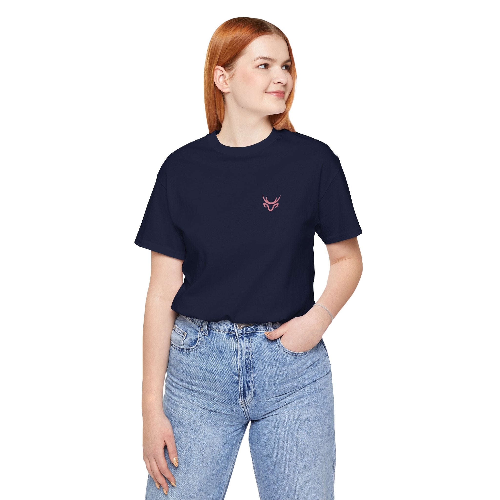Bow Back Tee — Pink Vintage Ribbon "PRAERIE" Graphic T-Shirt