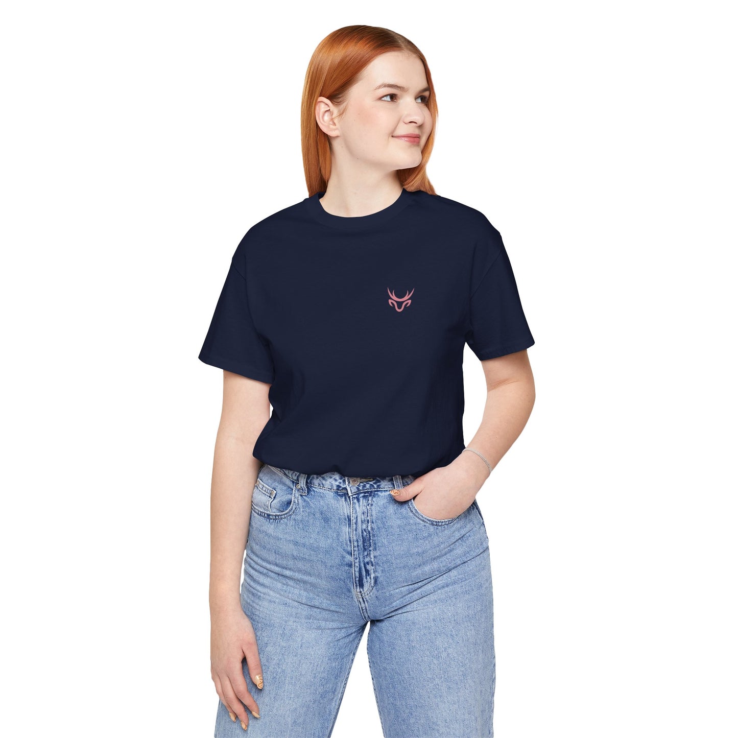 Bow Back Tee — Pink Vintage Ribbon "PRAERIE" Graphic T-Shirt