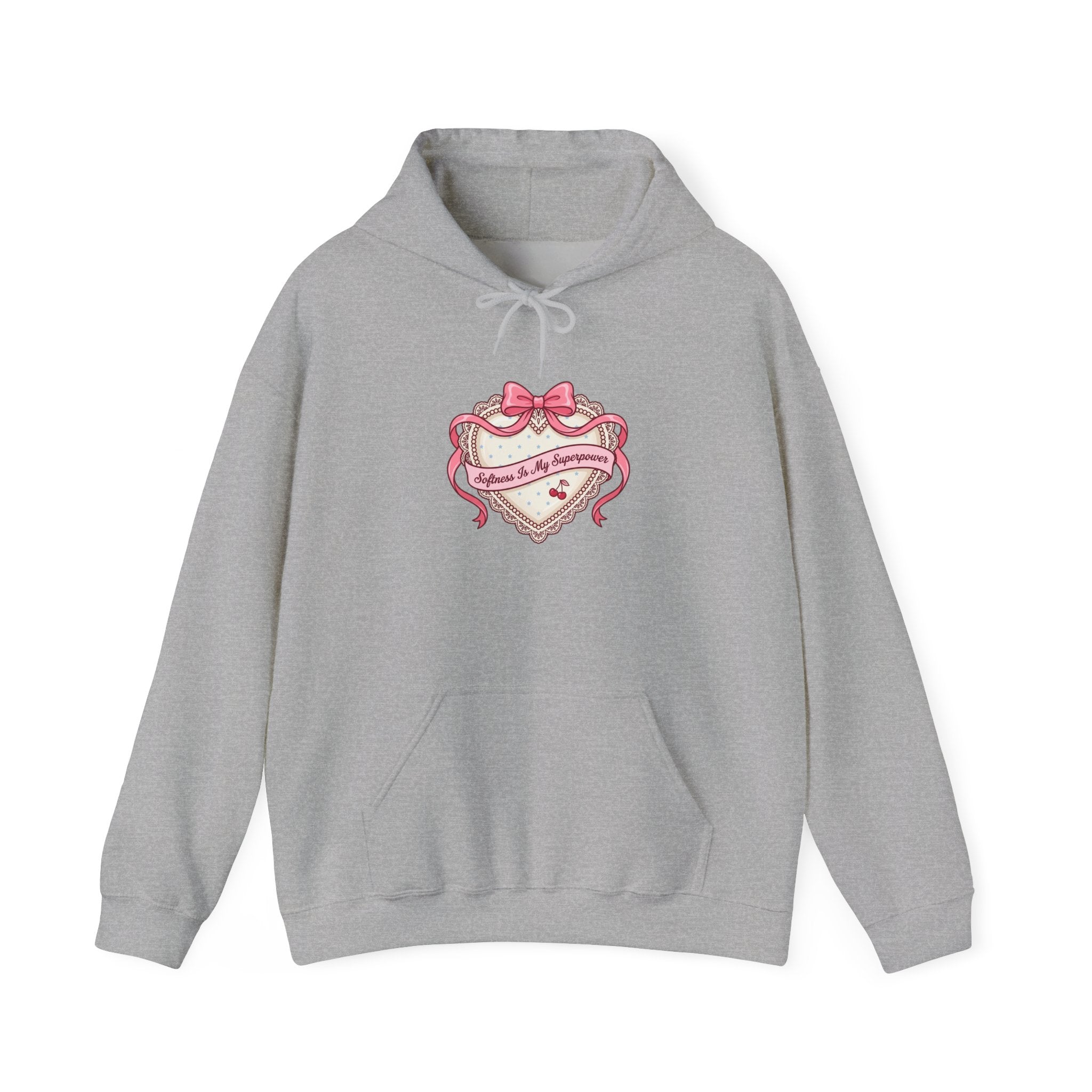 Dainty Ribbon Heart Hoodie | Coquette, pastel bowcore sweatshirt