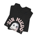 Good Vibes Ghost Tee – "Sin Miedo" Cute Pastel Graphic T-Shirt