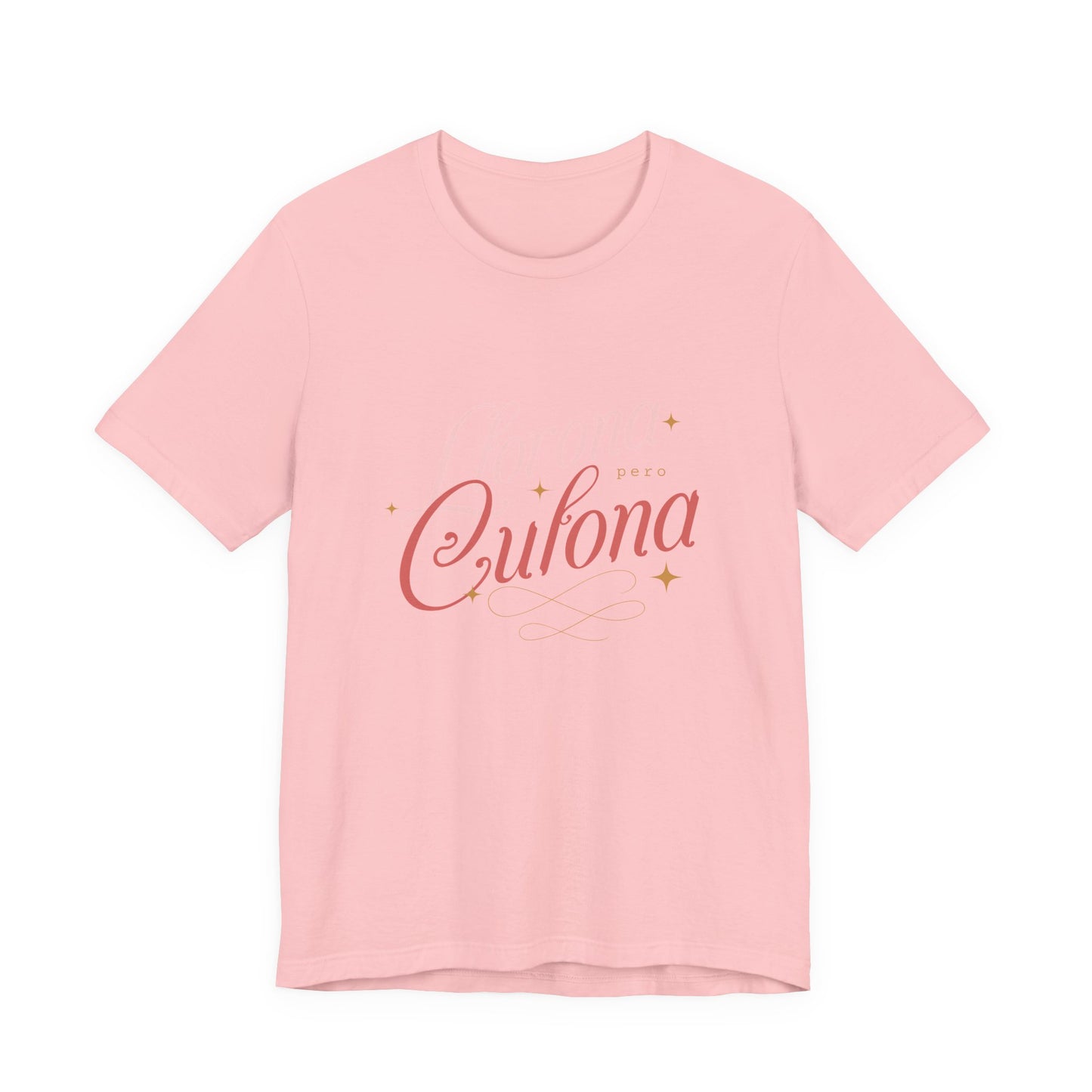 Corona Cubana Script Tee — Retro Cuban Text Graphic T-Shirt
