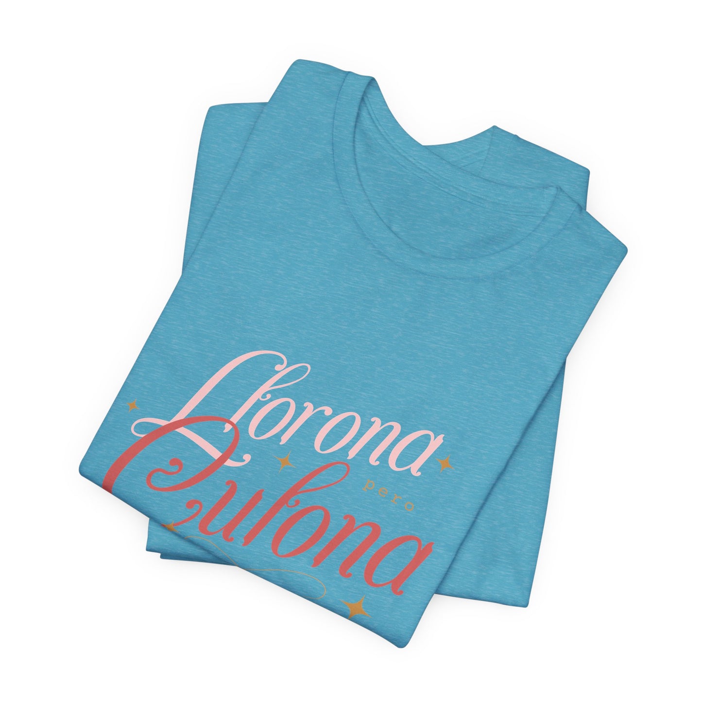 Corona Cubana Script Tee — Retro Cuban Text Graphic T-Shirt