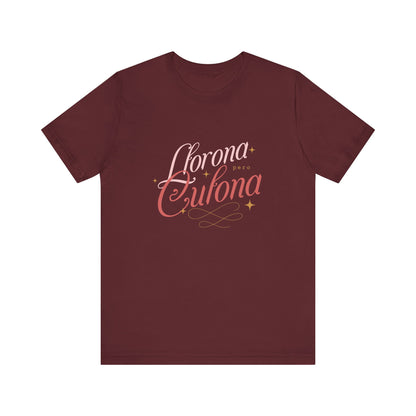 Corona Cubana Script Tee — Retro Cuban Text Graphic T-Shirt